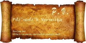 Püspök Veronika névjegykártya