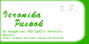 veronika puspok business card